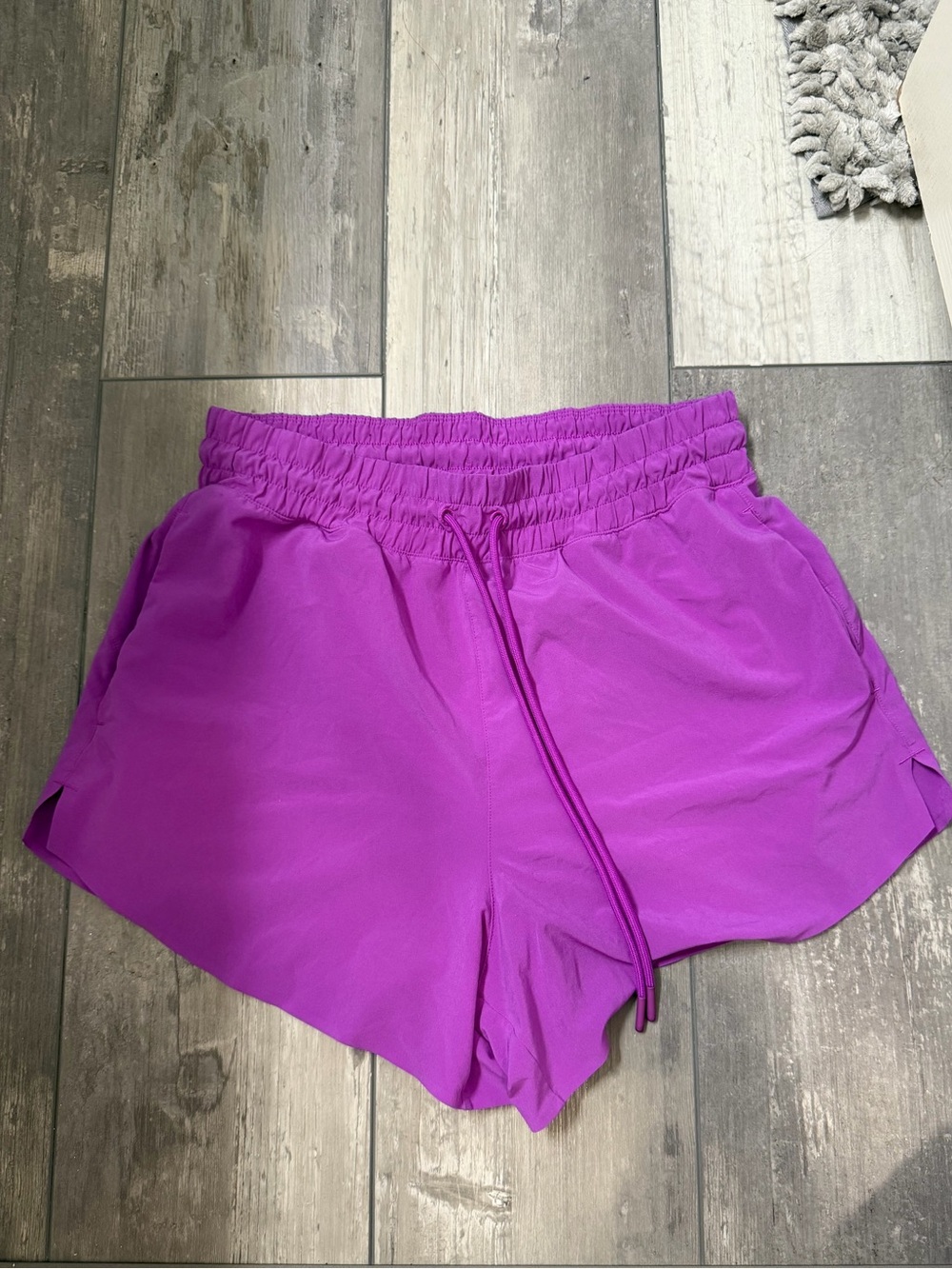 Athleta Bright Purple Athletic Drawstring Shorts
